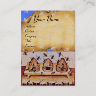 CARTE DE VISITE DANSE DES HONEY BEES AVEC QUATRE ÉLÉMENTS