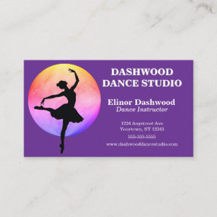 Carte De Visite Danseur avec Rainbow Light Dance Studio