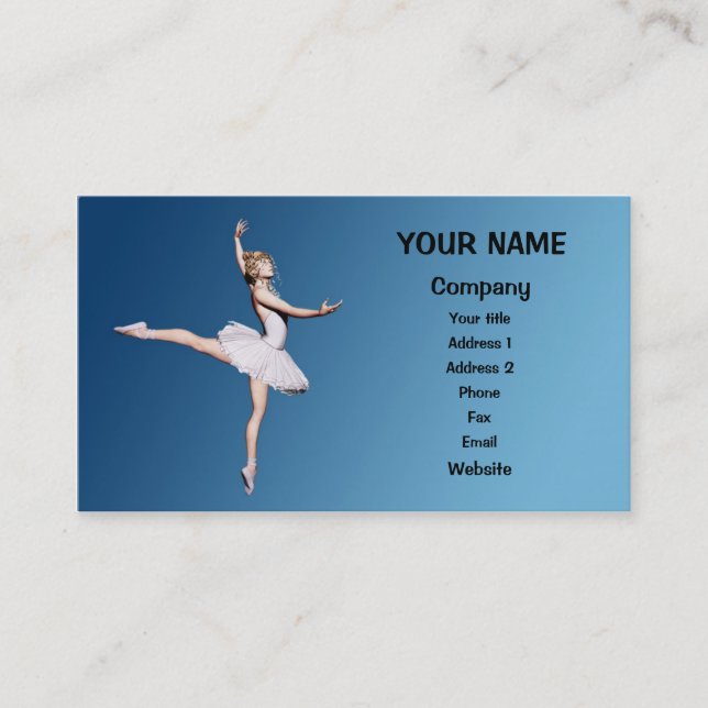 Carte De Visite Danseur de ballet (Devant)