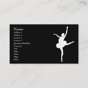 Carte De Visite Danseur noir&blanc