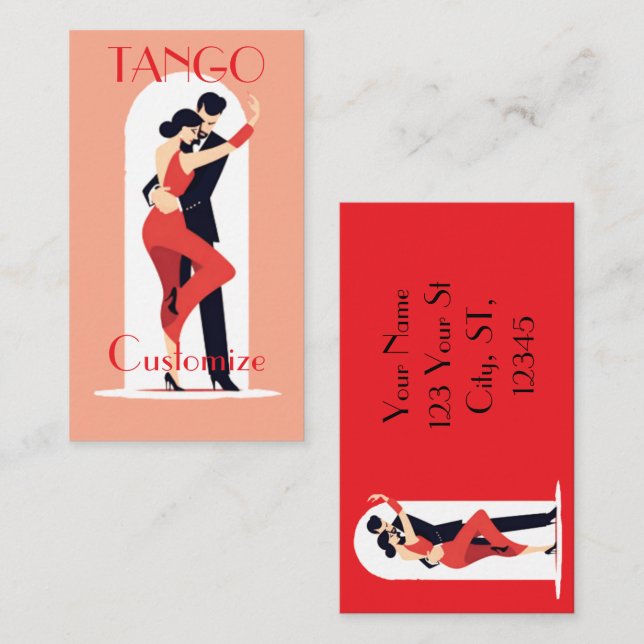 Carte De Visite Danseurs de tango Thunder_Cove (Devant / Derrière)