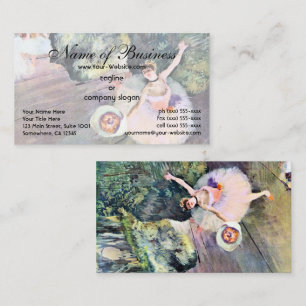 Carte De Visite Danseuse au bouquet de fleurs par Edgar Degas