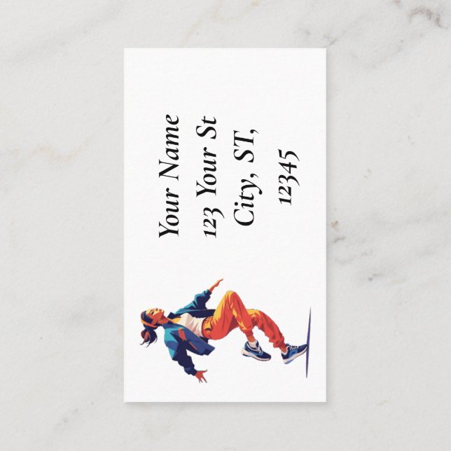 Carte De Visite Danseuse Hip Hop Thunder_Cove (Dos)