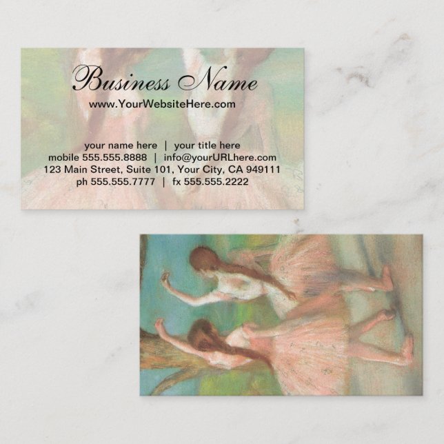 Carte De Visite Danseuses roses par Edgar Degas (Devant / Derrière)