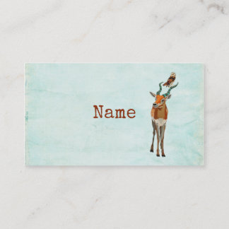 Carte de visite d'ANTILOPE et de HIBOU
