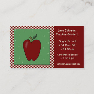 Carte de visite d'Apple de professeurs