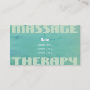 Carte de visite d'aquarelle de thérapie de massage