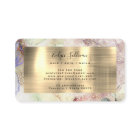 Carte de visite d'aquarelle et d'huile d'or partie