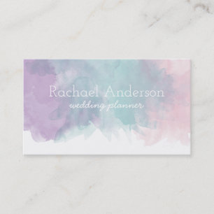 Carte de visite d'aquarelle Pastel