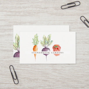 Carte de visite d'aquarelle Veggie Patch