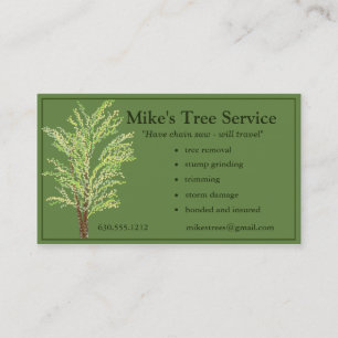 Carte de visite d'arboriste