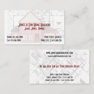 Carte de visite d'architecte de construction de