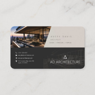 Carte de visite d'architecte de penthouse de luxe