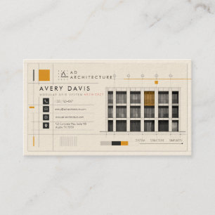 Carte de visite d'architecte de système de grille