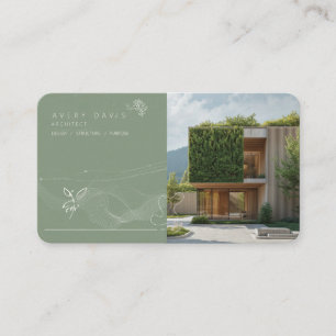 Carte de visite d'architecte durable moderne