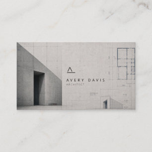 Carte de visite d'architecte en béton brutaliste m