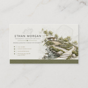 Carte de visite d'architecte paysagiste topographi