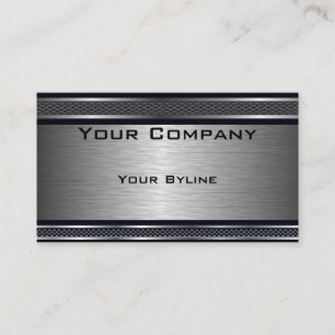 Carte de visite d'argent brossé foncé
