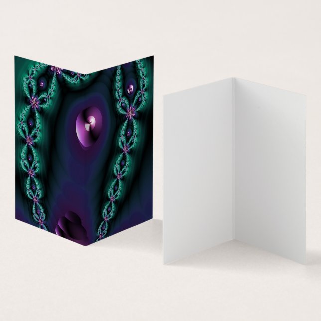 Carte De Visite dark glowing fractal image (Intérieur et extérieur)