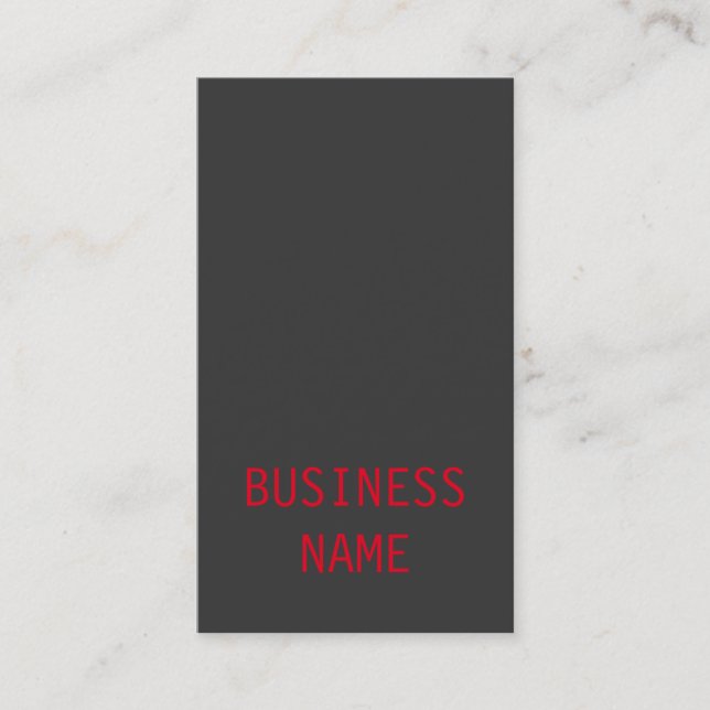 Carte De Visite Dark Grey Red Consultant Manager Professionnel (Devant)