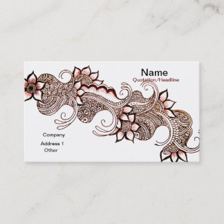 Carte de visite Dark Mehndi