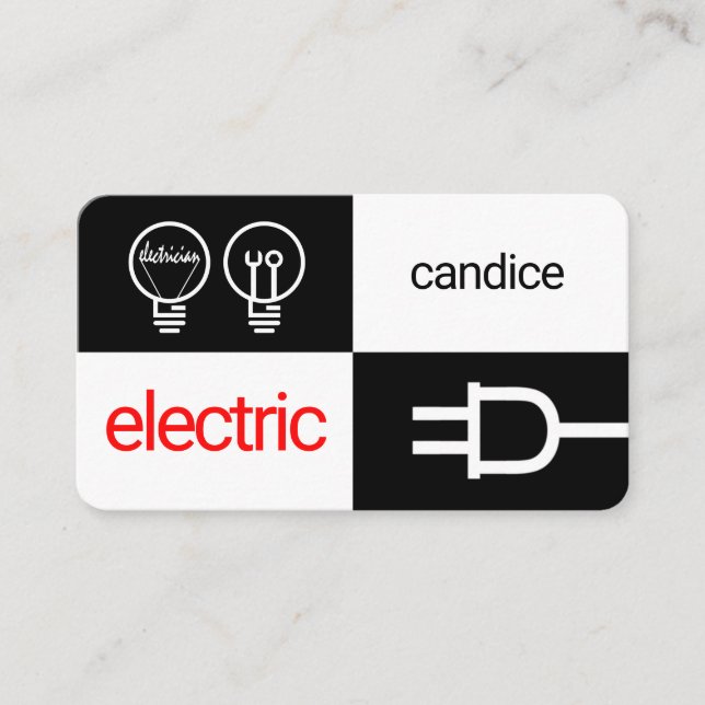 Carte De Visite Darkness And Light Electric Squares (Devant)