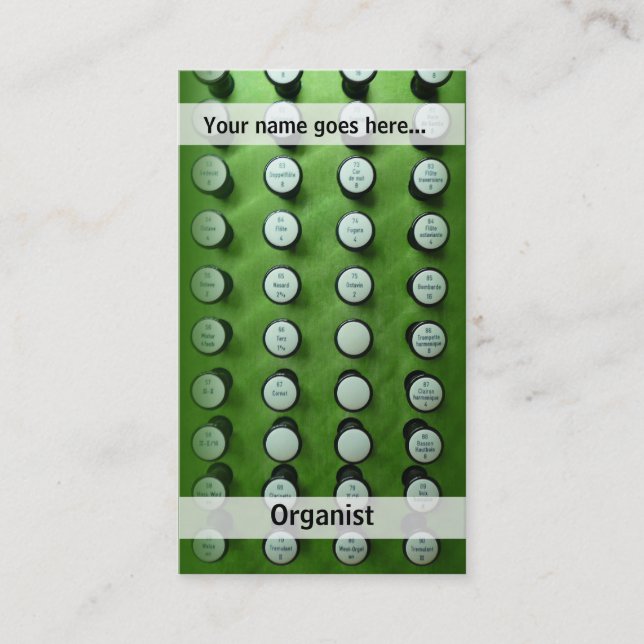 carte de visite d'arrêts d'organe (Devant)