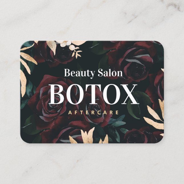 Carte de visite d'arrière-garde Rose Gold Botox (Devant)