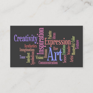 Carte de visite d'art et d'inspiration pour pro