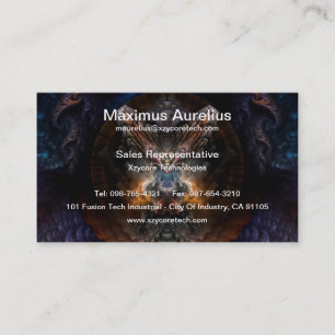 Carte de visite d'art fractal Orthricon