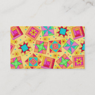 Carte de visite d'art sur Arrière - plan jaune