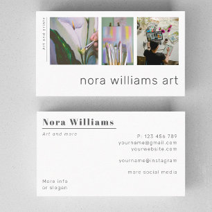 Carte de visite d'artiste de conception artistique