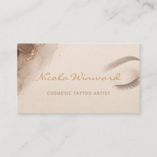 Carte de visite d'artiste en tatouage cosmétique