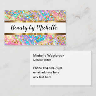 Carte de visite d'artiste maquilleuse Glitzy Glass