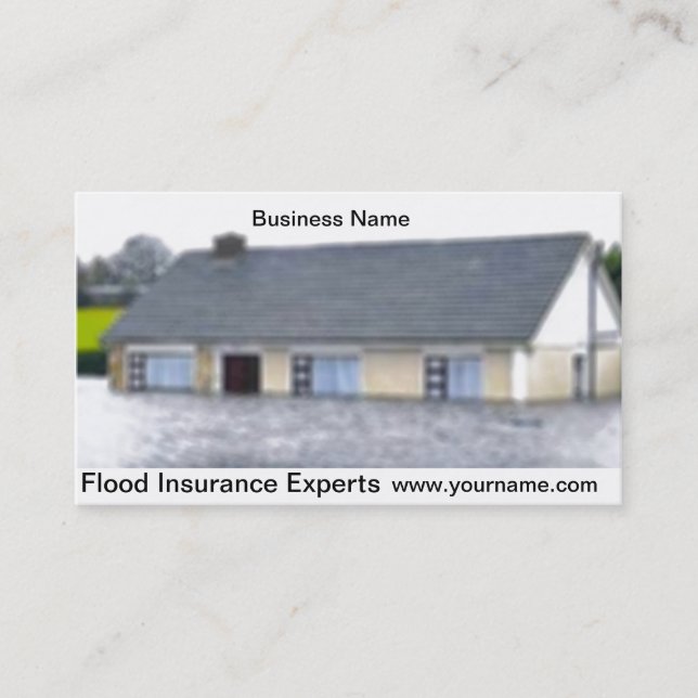 Carte de visite d'assurance contre les inondations (Devant)