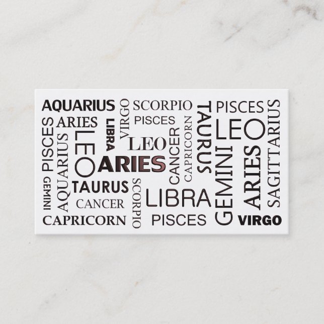 Carte de visite d'ASTROLOGIE (Devant)