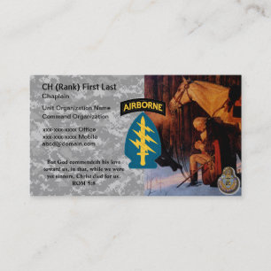 Carte de visite d'aumônier (prière de George