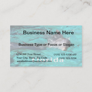 Carte De Visite dauphin sortant de l'eau claire turquoise