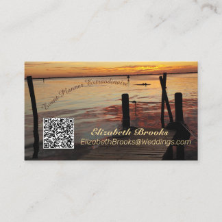 Carte De Visite Dauphins au coucher du soleil