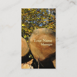 Carte de visite d'automne de sylviculture