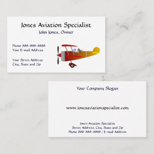 Carte de visite d'aviation monomoteur