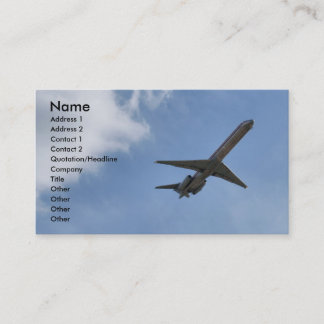 Carte de visite d'avion