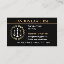 Carte de visite d'avocat avec logo