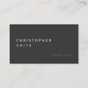 Carte de visite d'avocat en gris moderne