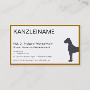 Carte de visite d'avocat pour les droits des anima