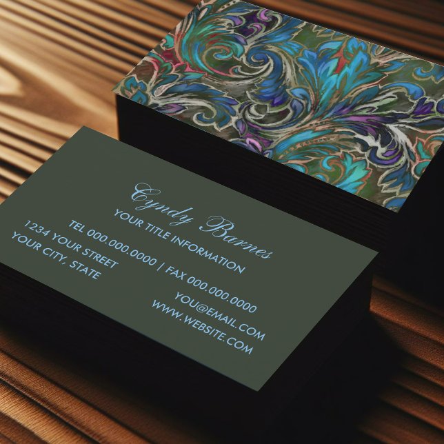 Carte de visite Dazzling Damask (Créateur téléchargé)