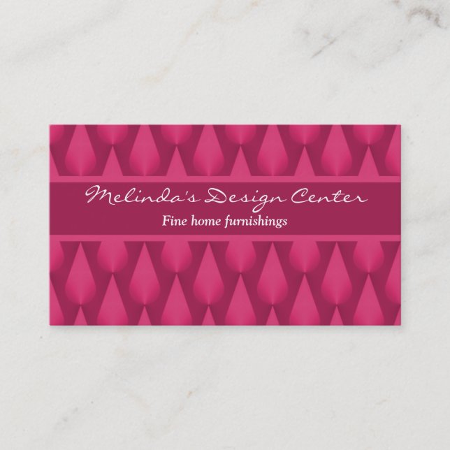 Carte de visite Dazzling Raindrops, Magenta (Devant)