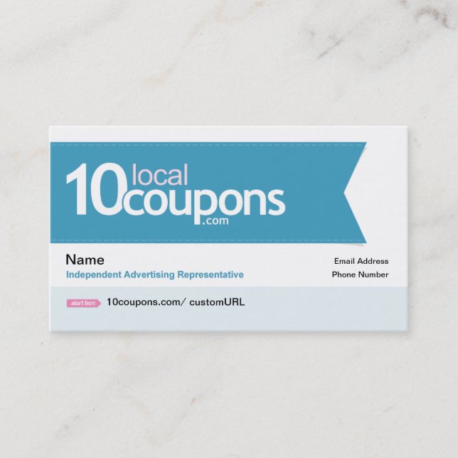 carte de visite de 10LocalCoupons.com (Devant)