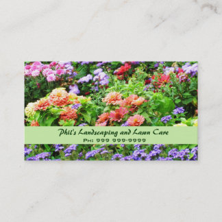 Carte de visite de aménagement floral