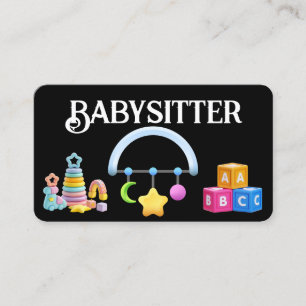 Carte de visite de baby-sitter